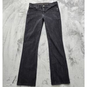 Wrangler Jeans Womens 7/8 X 32 Faded Black Q-Baby Mid Rise Bootcut Stretch Denim